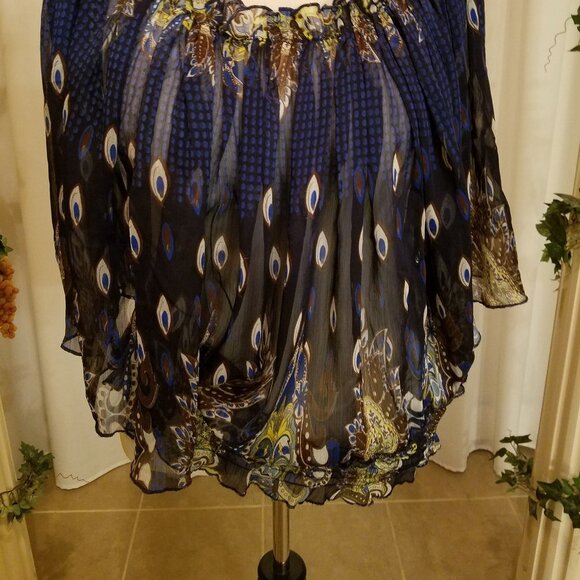 Ultra Pink sheer blue black elastic waist NWOT XL - Picture 5 of 6